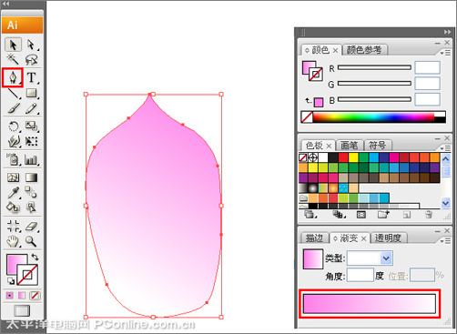 illustrator cs3鼠繪教程：繪制漂亮的矢量荷花圖_網頁設計