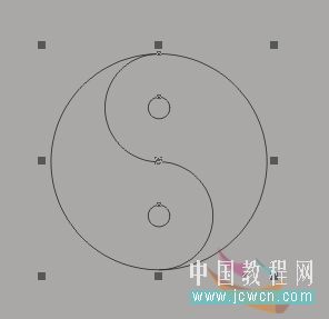 coreldraw實例教程：簡單幾步打造太極圖形_中國教程網