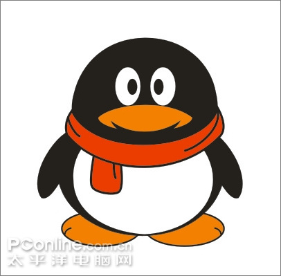 coreldraw繪制可愛的情侶qq企鵝