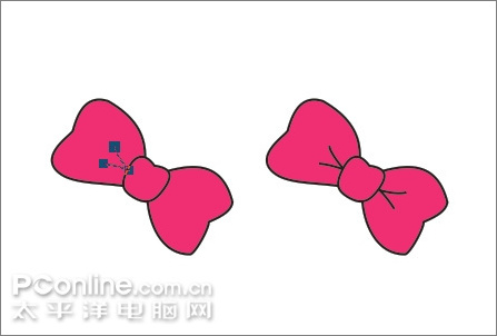 coreldraw繪制可愛的情侶qq企鵝